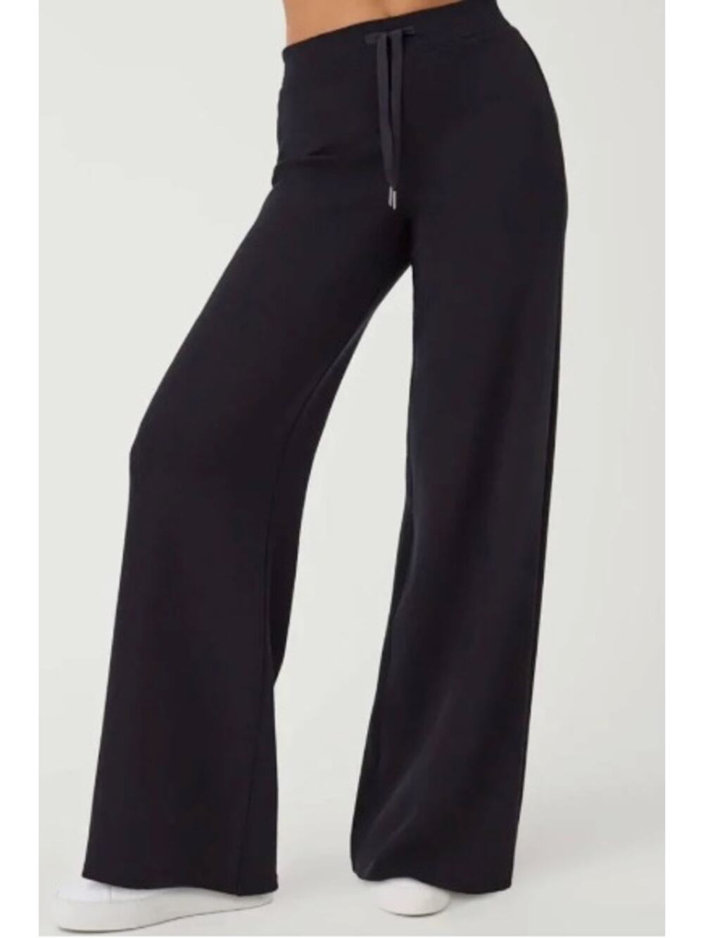 NEW SPANX Air Essentials Wide Leg Pants Black 2XLT Drawstring Casual